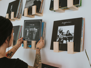 Flip Record Display Shelf