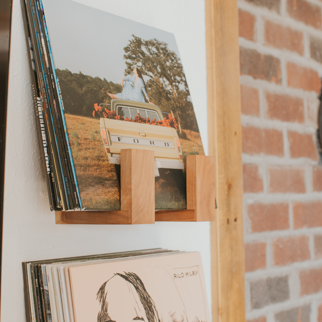 Record Exhibition Display / Wall Mounted Vinyl Holder / Minimal Record  Shelf Pink / Wall Record Unit 