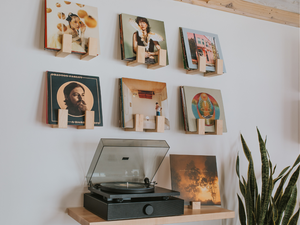 DIY record/vinyl holder wall display 